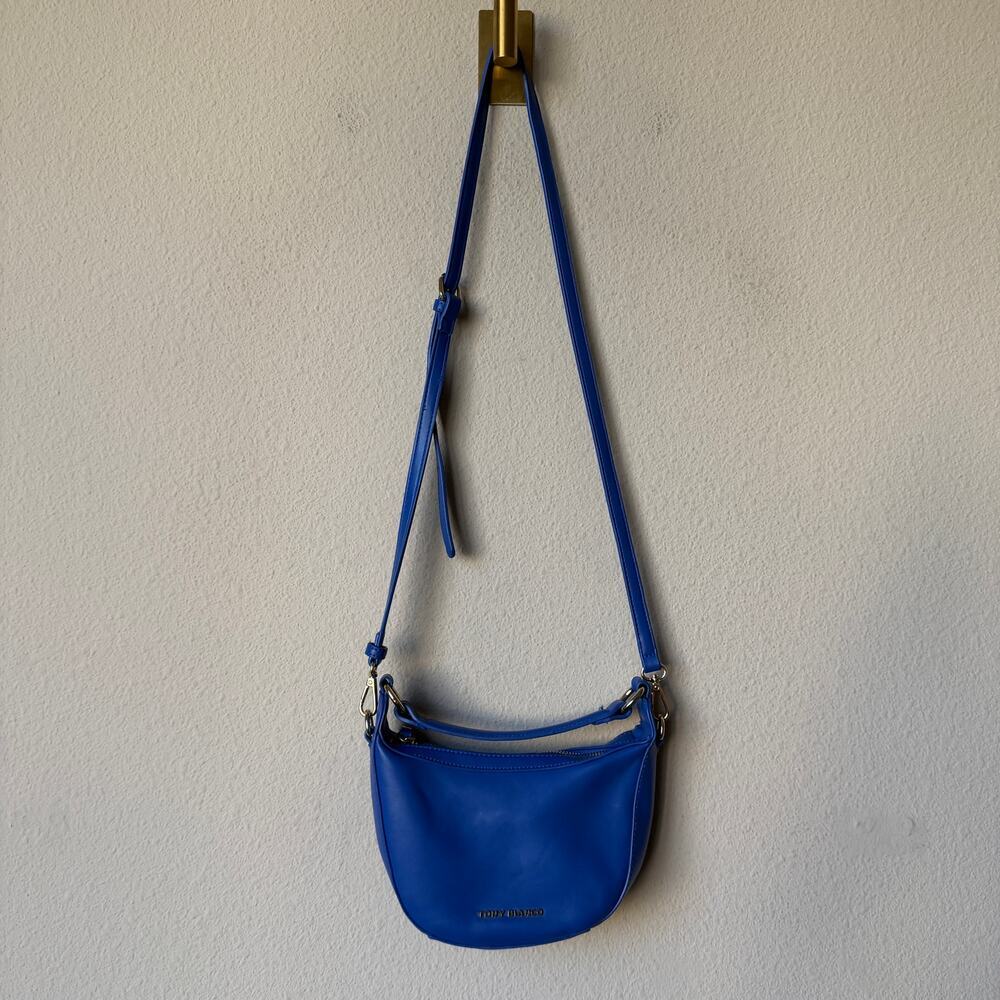 Tony Bianco Royal Blue Crescent Shoulder Bag - Picture 2 of 6